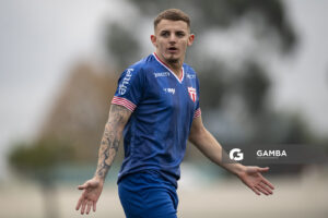 Lucas Mastracucci, de San Carlos, 22ª Copa Nacional de Clubes. Estadio Juan Antonio Lavalleja.