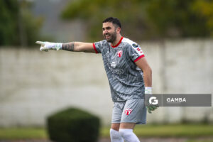 Juan Lladó, golero de San Carlos, 22ª Copa Nacional de Clubes. Estadio Juan Antonio Lavalleja.