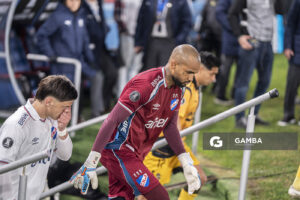 Luis Mejía, golero de Nacional, Copa Conmebol Libertadores. Estadio Gran Parque Central.