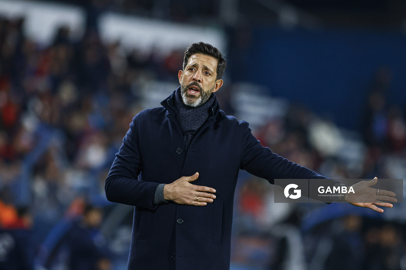 Jorge Bava, director técnico de Nacional, Copa Conmebol Libertadores. Estadio Gran Parque Central.