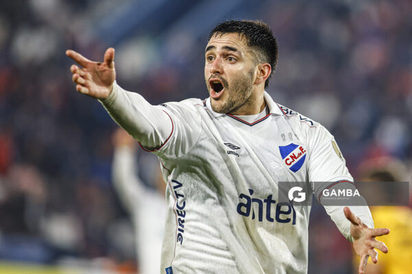 Maximiliano Gómez, de Nacional, Copa Conmebol Libertadores. Estadio Gran Parque Central.