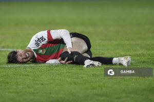 Santiago Ramírez, de Deportivo Maldonado, Liga AUF Uruguaya. Estadio Domingo Burgueño.