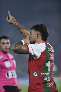 Christian Tabó, de Deportivo Maldonado, Liga AUF Uruguaya. Estadio Domingo Burgueño.