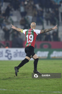 Facundo Tealde, de Deportivo Maldonado, Liga AUF Uruguaya. Estadio Domingo Burgueño.