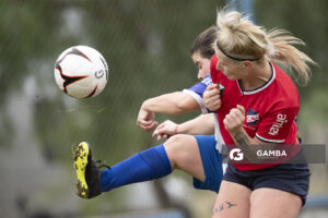Valeria Pombo, de Granjeros, 24ª Copa Nacional de Fútbol Femenino .