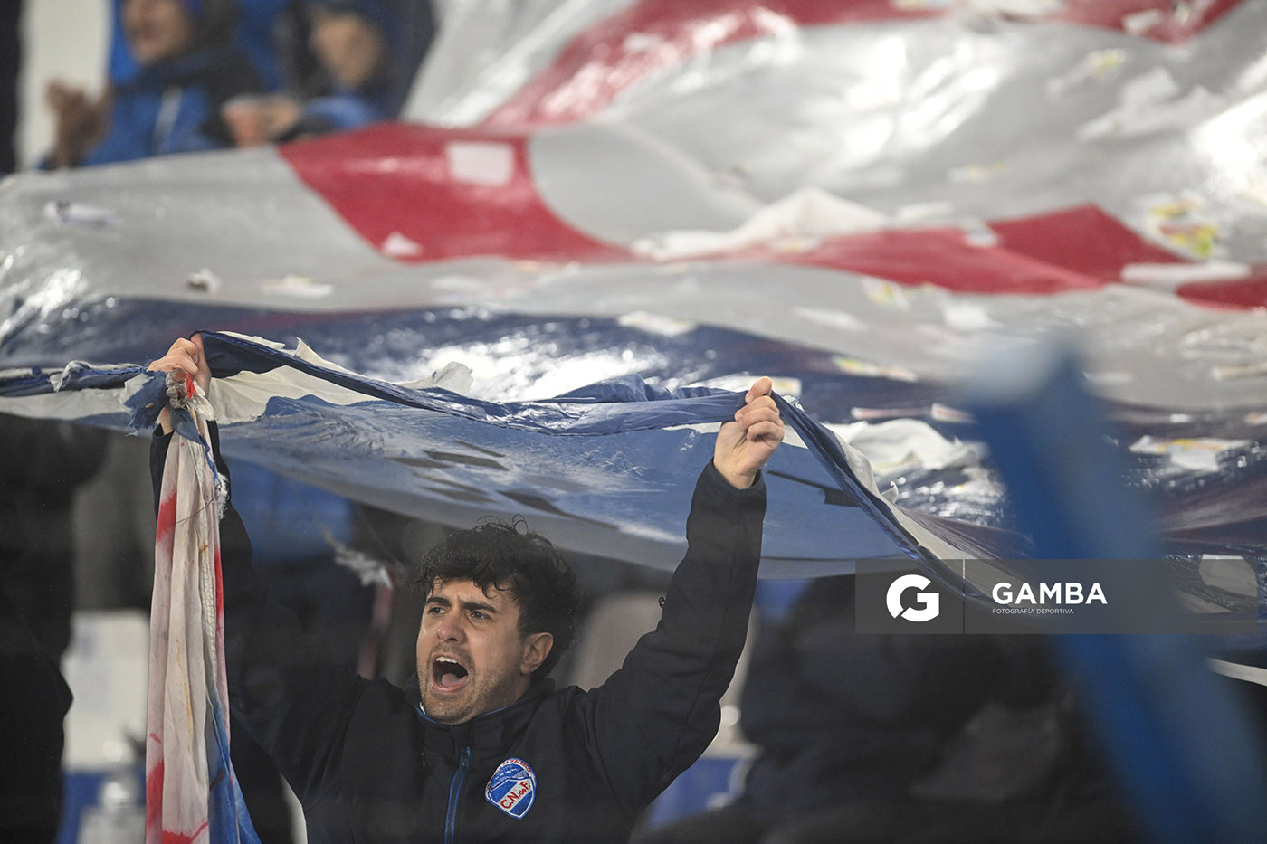 Hincha de Nacional. Copa Conmebol Sudamericana. Estadio Gran Parque Central.