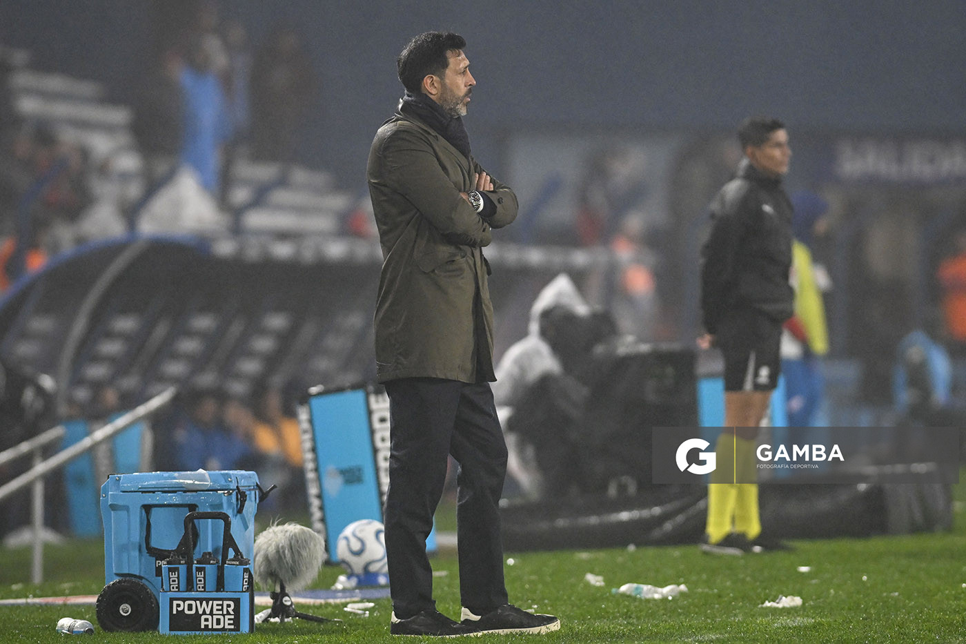Jorge Bava, director técnico de Nacional, Copa Conmebol Sudamericana. Estadio Gran Parque Central.