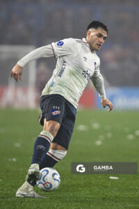 Maximiliano Gómez, de Nacional, Copa Conmebol Sudamericana. Estadio Gran Parque Central.