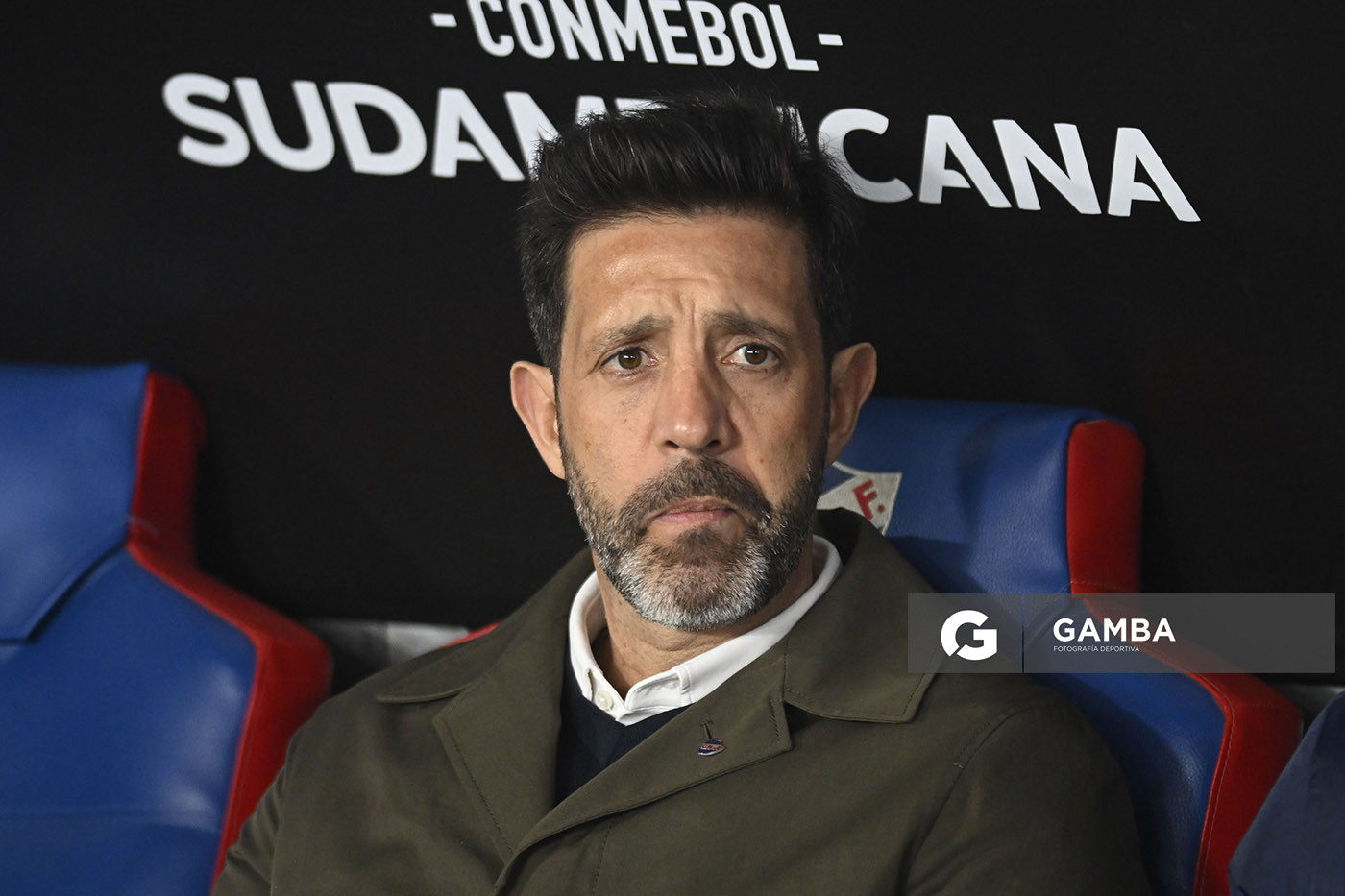 Jorge Bava, director técnico de Nacional, Copa Conmebol Sudamericana. Estadio Gran Parque Central.