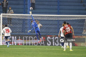 Luis Mejía, golero de Nacional, Liga AUF Uruguaya. Estadio Gran Parque Central.