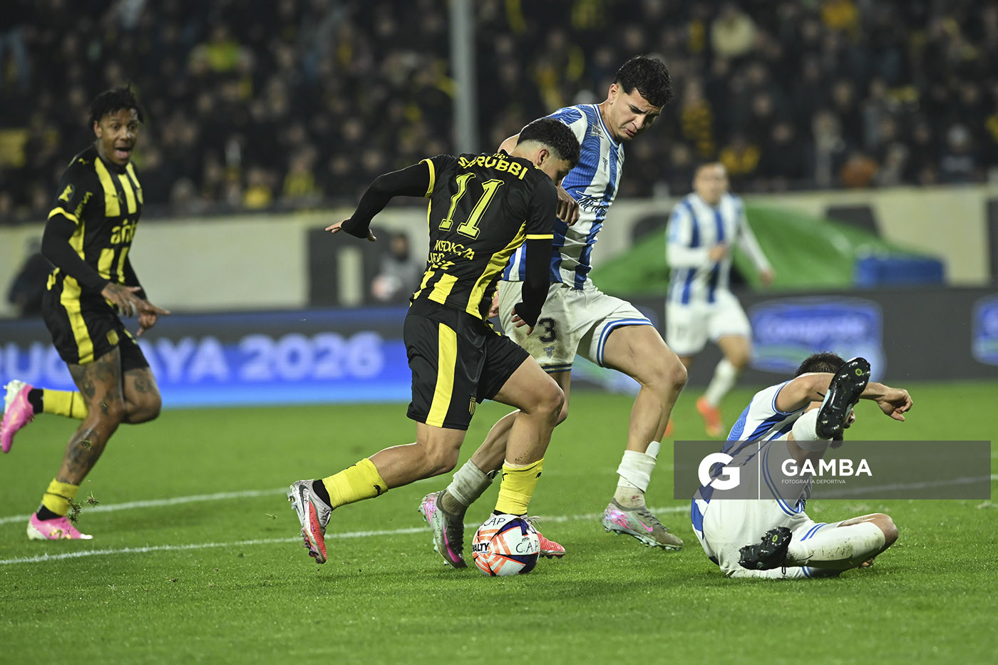 Leonel Jaime, de Peñarol, Liga AUF Uruguaya. Estadio Campeón del Siglo.