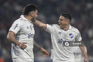 Maximiliano Gómez, de Nacional, Liga AUF Uruguaya. Estadio Gran Parque Central.