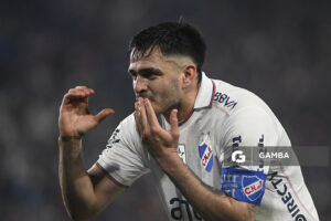 Maximiliano Gómez, de Nacional, Liga AUF Uruguaya. Estadio Gran Parque Central.