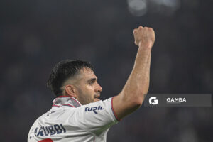 Maximiliano Gómez, de Nacional, Liga AUF Uruguaya. Estadio Gran Parque Central.