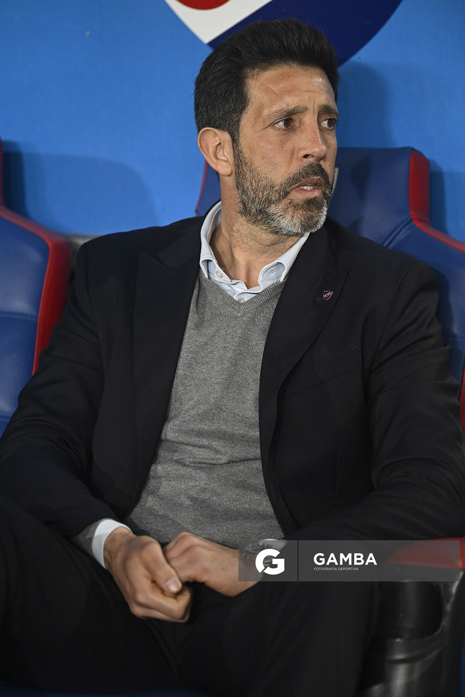 Jorge Bava, director técnico de Nacional, Liga AUF Uruguaya. Estadio Gran Parque Central.