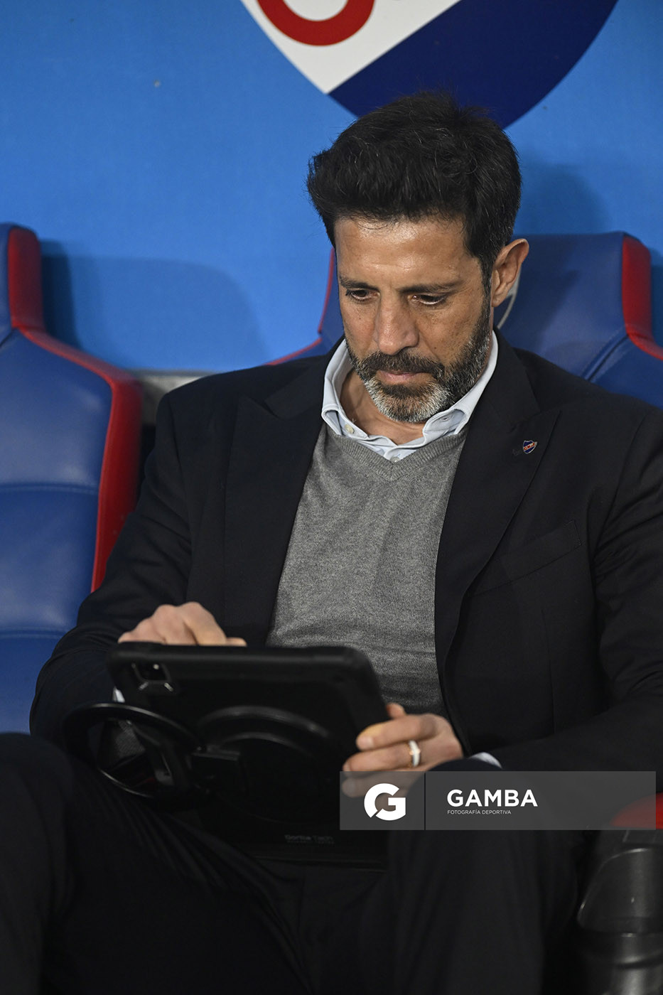 Jorge Bava, director técnico de Nacional, Liga AUF Uruguaya. Estadio Gran Parque Central.