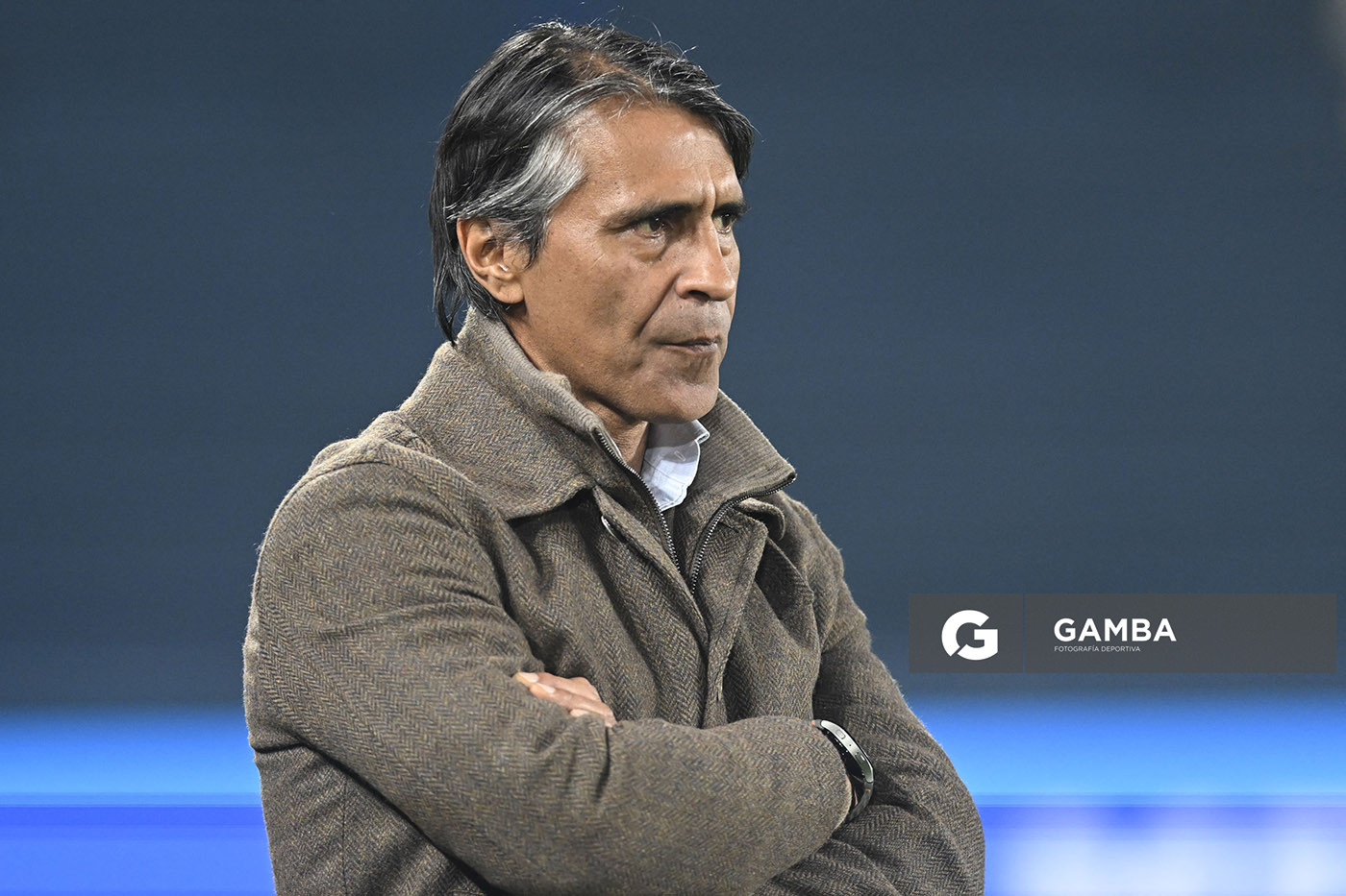Tabaré Silva, director técnico de Progreso, Liga AUF Uruguaya. Estadio Gran Parque Central.