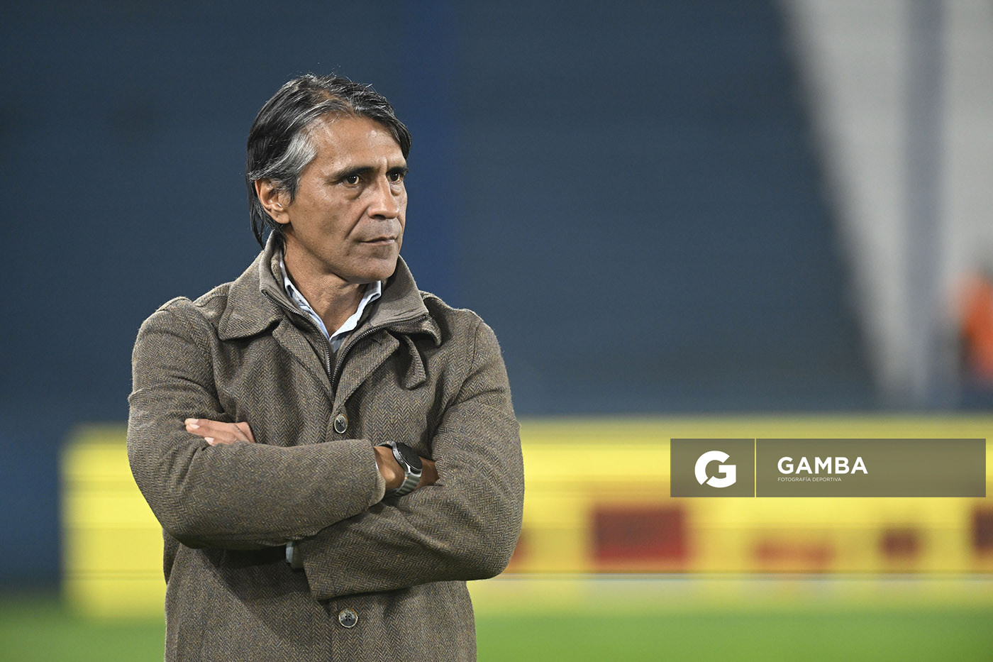 Tabaré Silva, director técnico de Progreso, Liga AUF Uruguaya. Estadio Gran Parque Central.