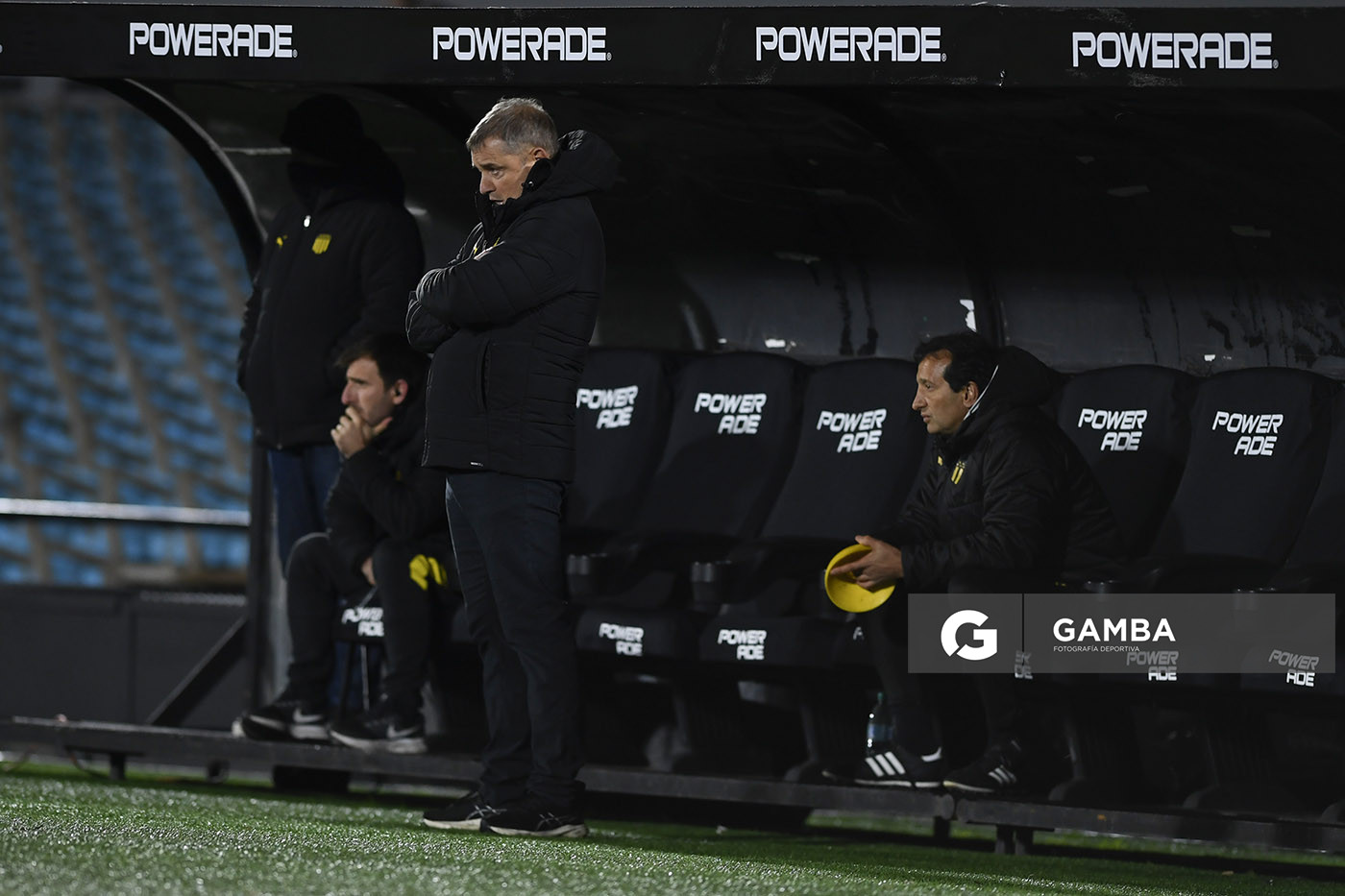 Diego Aguirre, director técnico de Peñarol, Liga AUF Uruguaya. Estadio Centenario.