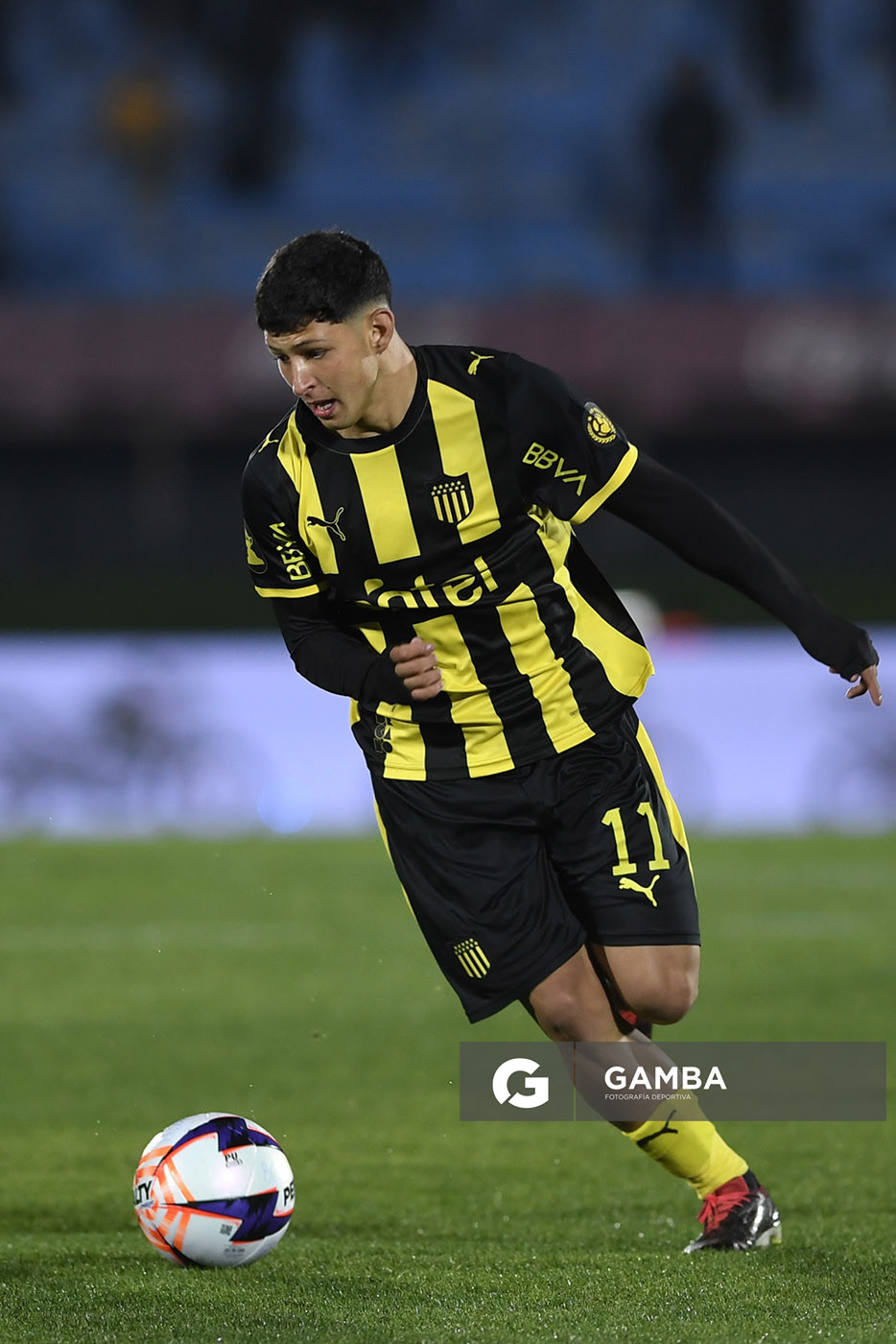 Cristian Leonel Jaime, de Peñarol, Liga AUF Uruguaya. Estadio Centenario.