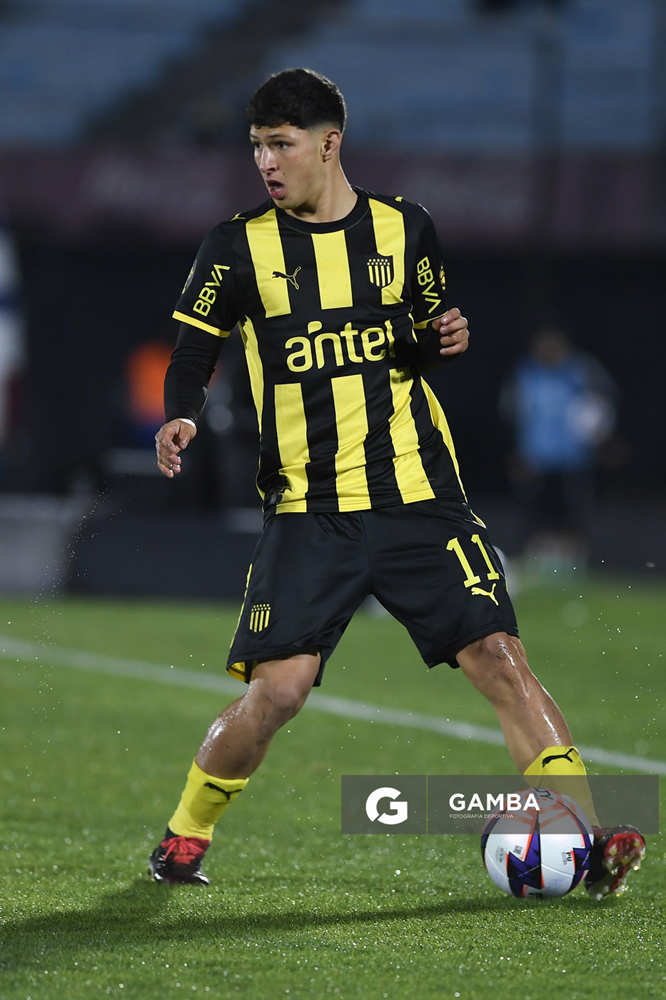 Cristian Leonel Jaime, de Peñarol, Liga AUF Uruguaya. Estadio Centenario.
