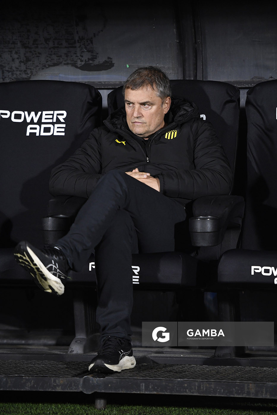 Diego Aguirre, director técnico de Peñarol, Liga AUF Uruguaya. Estadio Centenario.
