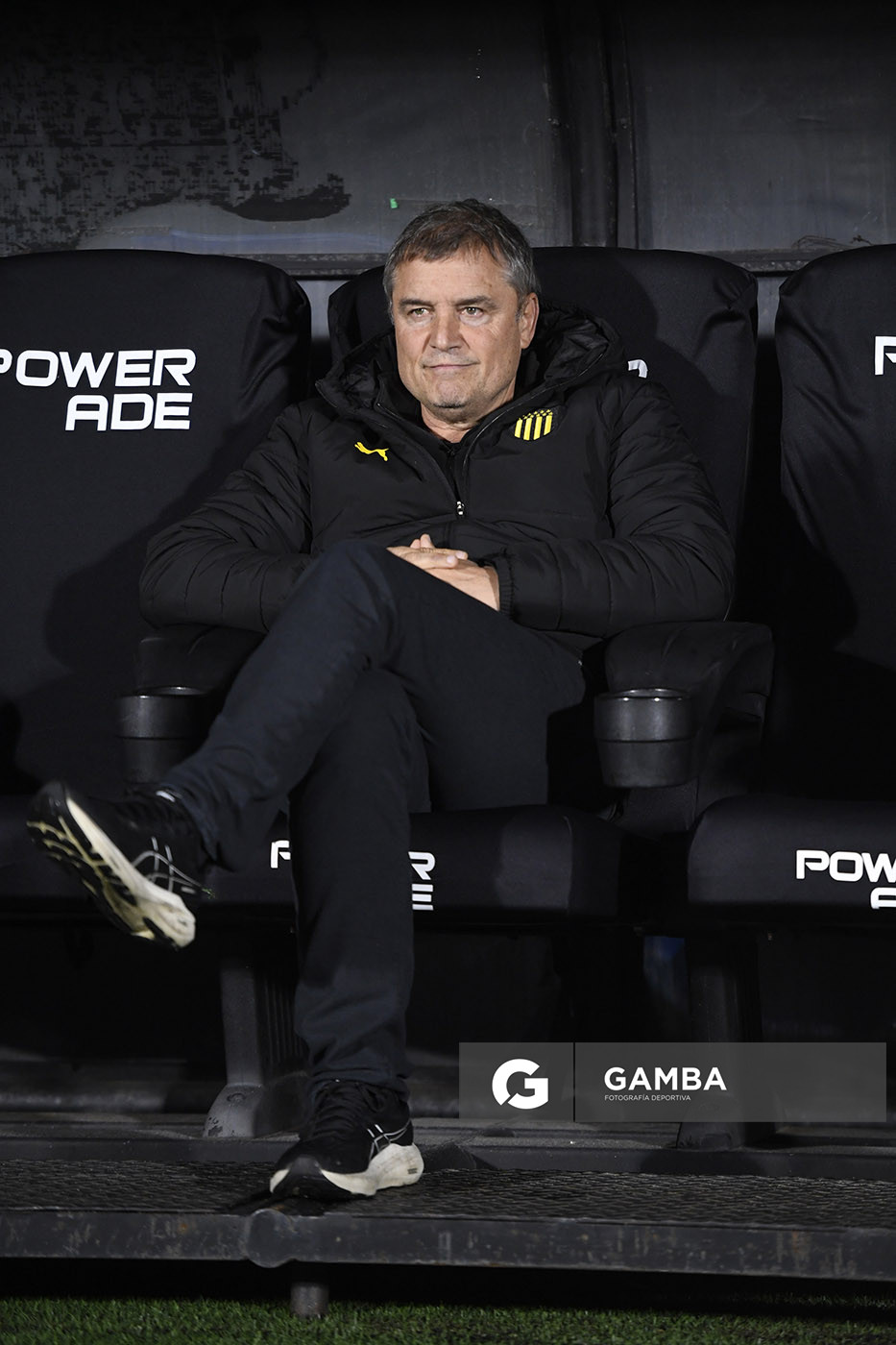 Diego Aguirre, director técnico de Peñarol, Liga AUF Uruguaya. Estadio Centenario.