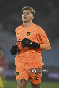 Washington Aguerre, golero de Peñarol, Liga Auf Uruguaya. Estadio Centenario.
