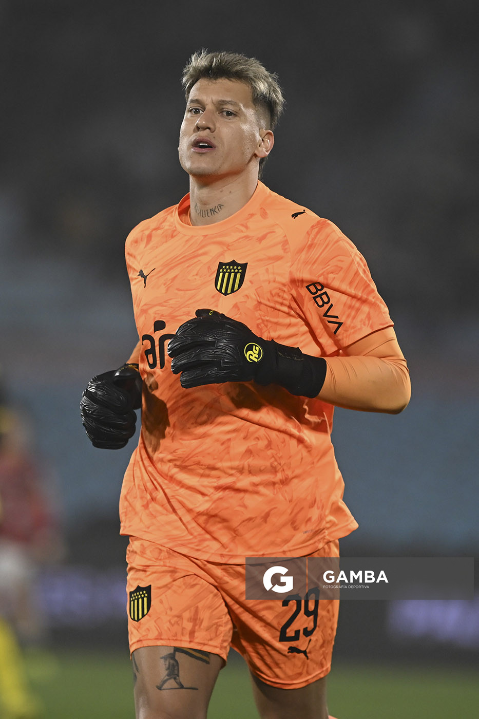 Washington Aguerre, golero de Peñarol, Liga Auf Uruguaya. Estadio Centenario.