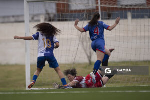 Lucía Rodríguez, golera de Lito, Campeonato Minuano Femenino. Estadio Juan Antonio Lavalleja.
