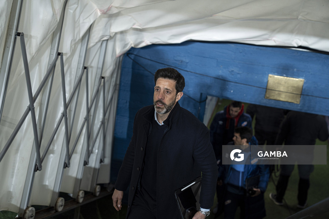 Jorge Bava, director técnico de Nacional, Liga AUF Uruguaya. Estadio Gran Parque Central.