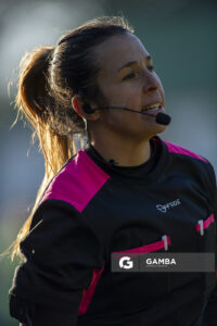 Evelyn López, primera árbitra asistente, 24ª Copa Nacional de Fútbol Femenino .