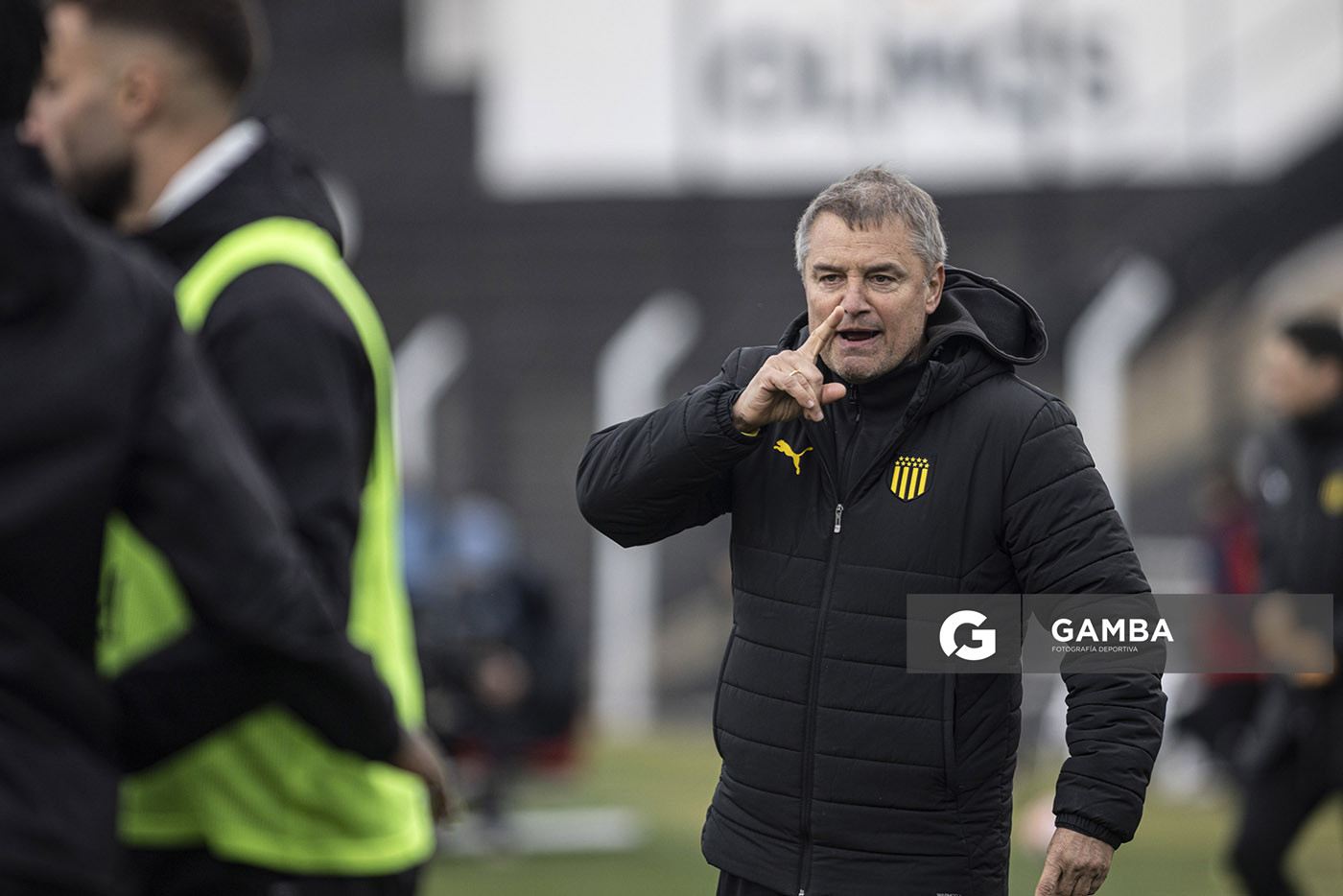 Diego Aguirre, director técnico de Peñarol, Liga AUF Uruguaya. Estadio María Mincheff de Lazaroff.