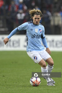 Luciano Boggio, de Nacional, Liga AUF Uruguaya. Estadio Parque Alfredo V. Viera.