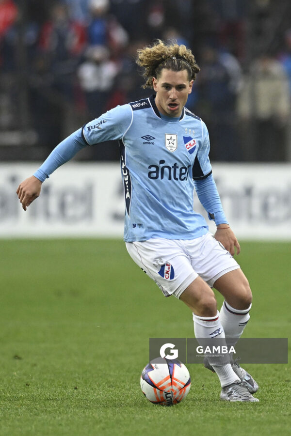 Luciano Boggio, de Nacional, Liga AUF Uruguaya. Estadio Parque Alfredo V. Viera.