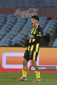 Cristian Leonel Jaime, de Peñarol, Liga AUF Uruguaya. Estadio Centenario.