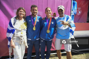 Bruno Cetraro y Romina Cetraro. Ocho remos largos con timonel Masculino. XIII Juegos Suramericanos Santa Fe 2026.