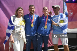 Bruno Cetraro y Romina Cetraro. Ocho remos largos con timonel Masculino. XIII Juegos Suramericanos Santa Fe 2026.