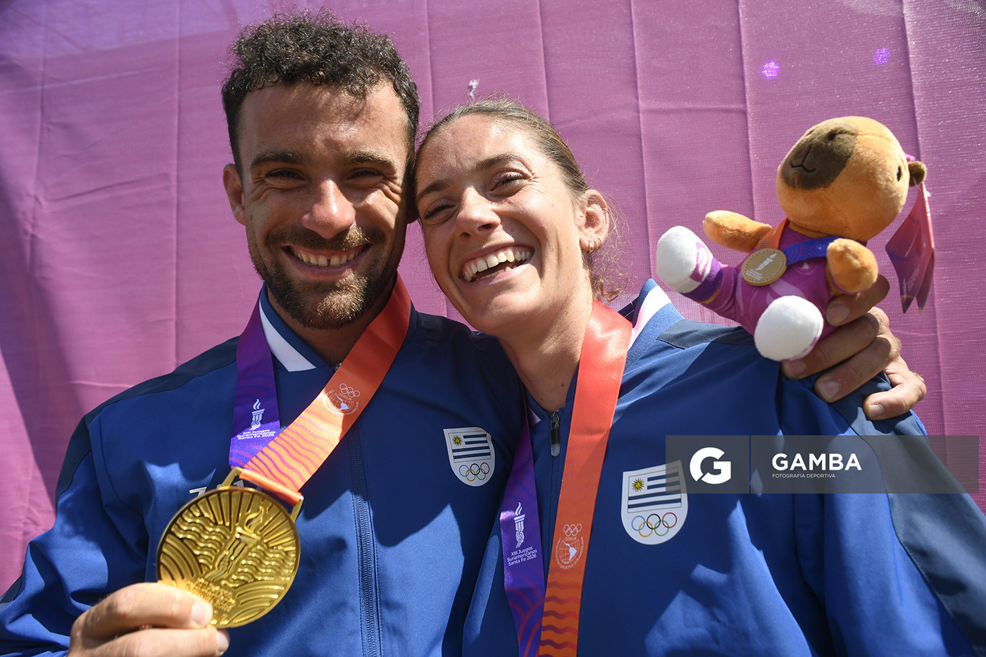 Bruno Cetraro y Romina Cetraro. Ocho remos largos con timonel Masculino. XIII Juegos Suramericanos Santa Fe 2026.