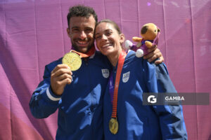 Bruno Cetraro y Romina Cetraro. Ocho remos largos con timonel Masculino. XIII Juegos Suramericanos Santa Fe 2026.