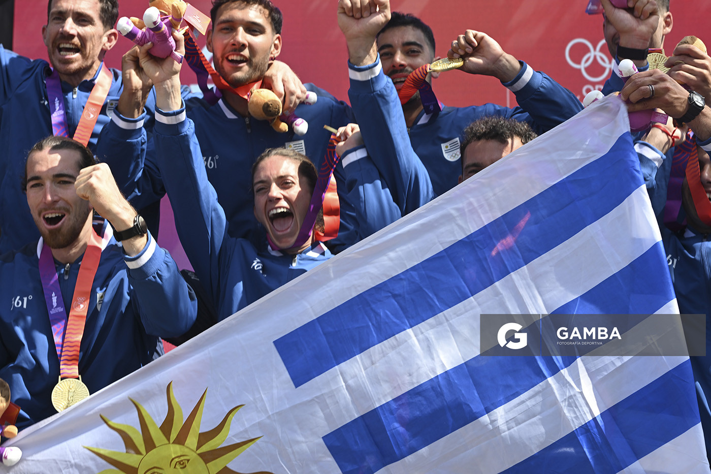 Uruguay medalla de Oro. Ocho remos largos con timonel Masculino. XIII Juegos Suramericanos Santa Fe 2026.