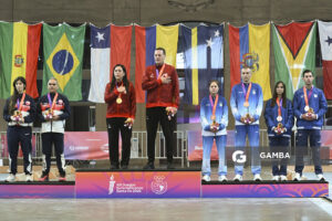 Celeste Alaníz y Cristian Calero. XIII Juegos Suramericanos Santa Fe 2026.