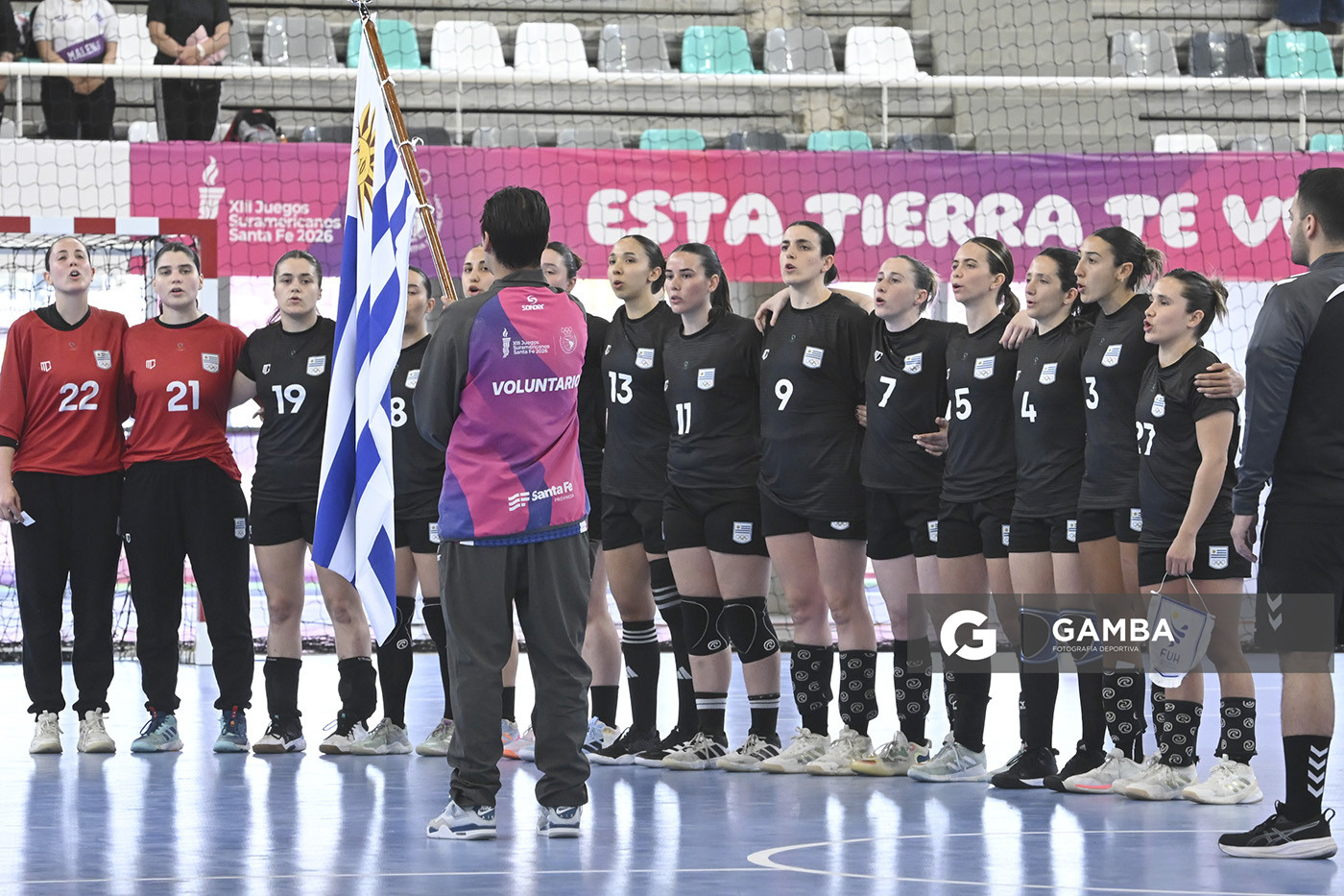 Jugadoras de Uruguay. XIII Juegos Suramericanos Santa Fe 2026.