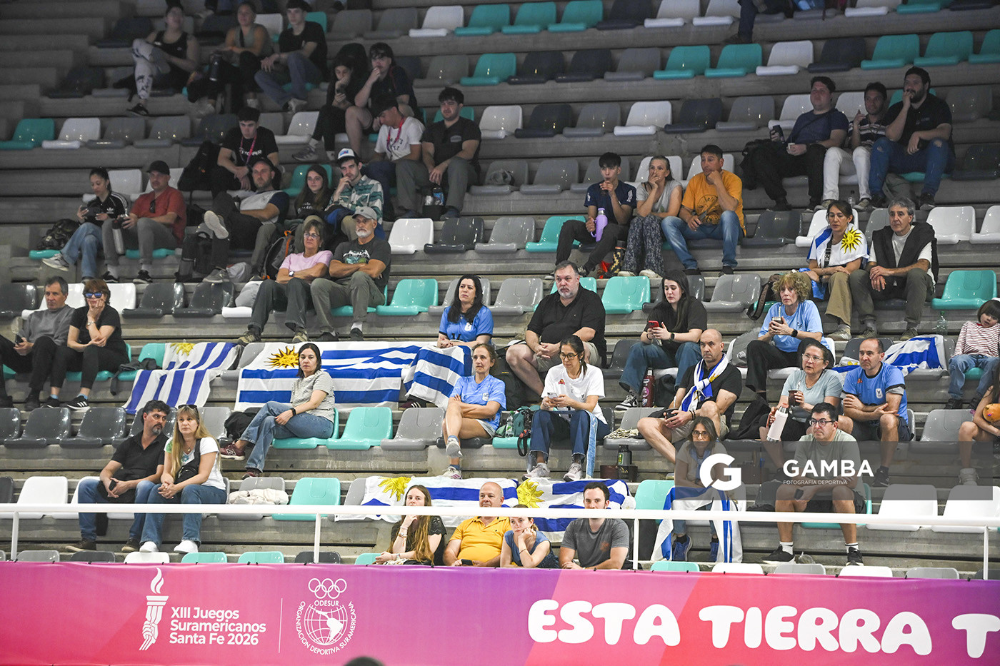 Hinchas de Uruguay. XIII Juegos Suramericanos Santa Fe 2026.