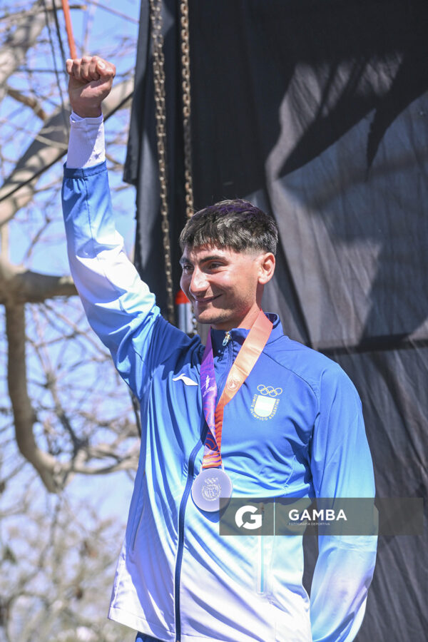 Santino Menin(Argentina), medalla de plata. XIII Juegos Suramericanos Santa Fe 2026.