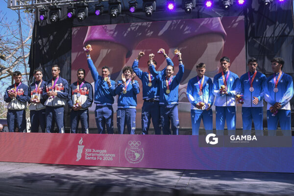 Luciano García; Marcos Sarraute; Leandro Rodas; Martín Zócalo. XIII Juegos Suramericanos Santa Fe 2026.