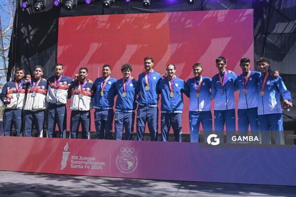 Luciano García; Marcos Sarraute; Leandro Rodas; Martín Zócalo. XIII Juegos Suramericanos Santa Fe 2026.