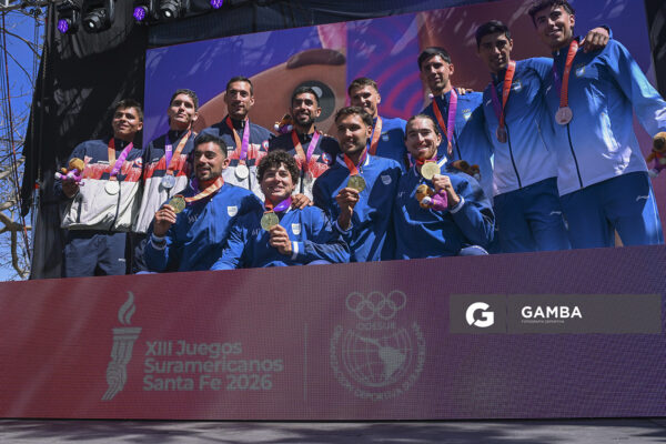 Luciano García; Marcos Sarraute; Leandro Rodas; Martín Zócalo. XIII Juegos Suramericanos Santa Fe 2026.