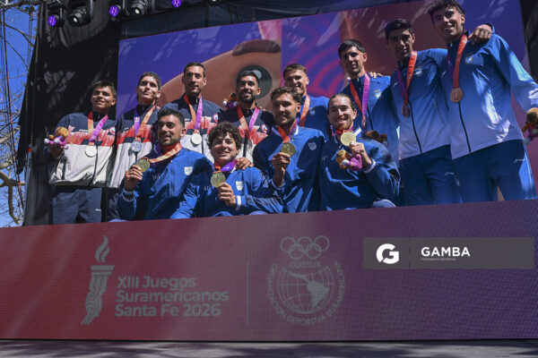 Luciano García; Marcos Sarraute; Leandro Rodas; Martín Zócalo. XIII Juegos Suramericanos Santa Fe 2026.