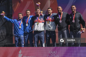 Bruno Cetraro y Felipe Klüver. XIII Juegos Suramericanos Santa Fe 2026.